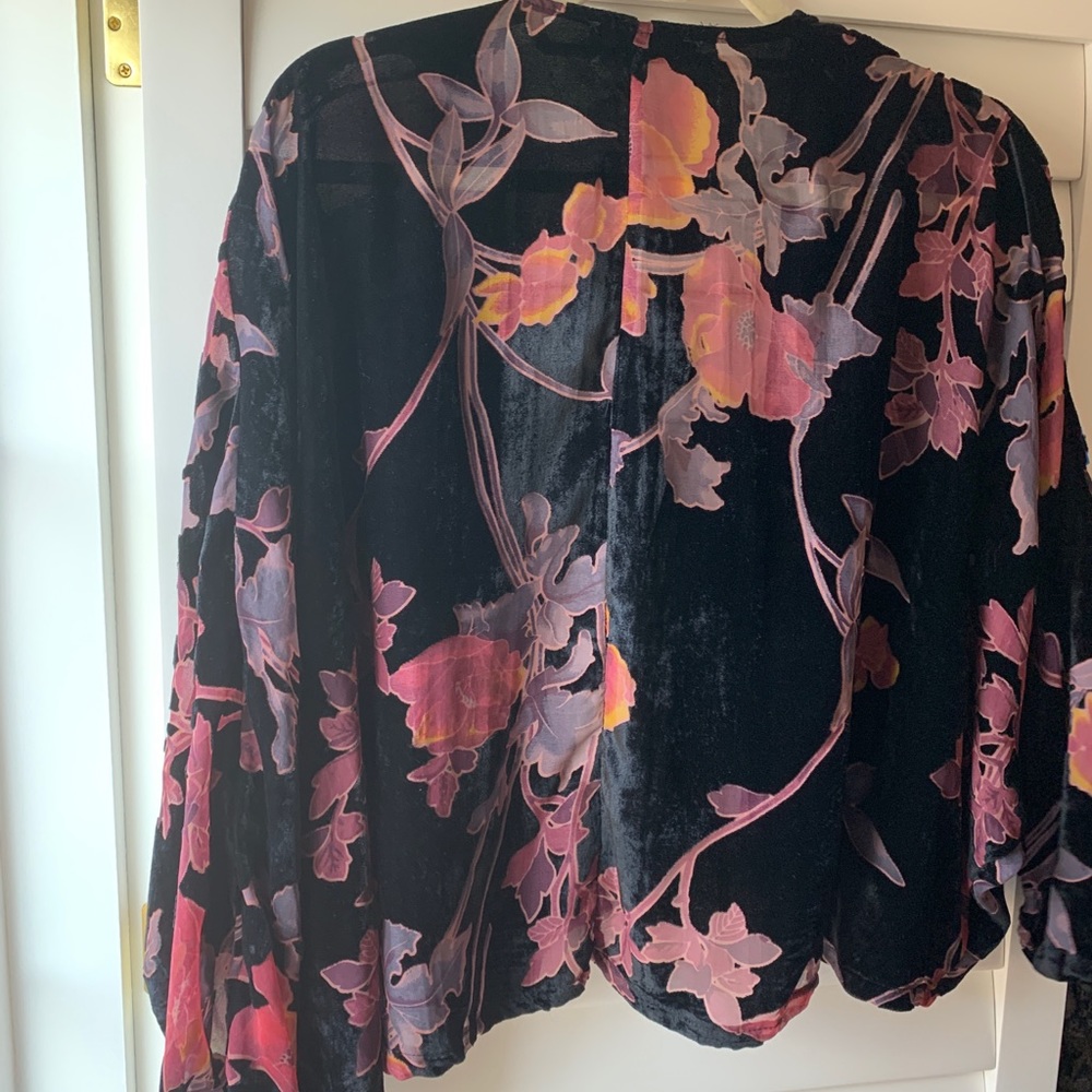 Black velvet dress cover up